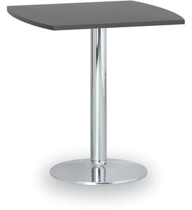 Konferenčný stolík FILIP II, 660x660 mm, chrómovaná podnož, doska grafit