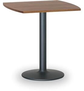 Konferenčný stolík FILIP II, 660x660 mm, čierna podnož, doska orech