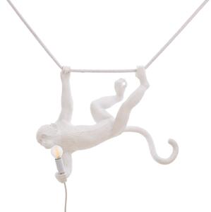 Stolové Lampa SELETTI, Monkey Lamp, Biela, Obývacia izba, Plast, Dizajnový