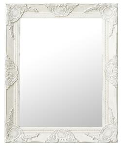Nástenné zrkadlo v barokovom štýle 50x60 cm biele