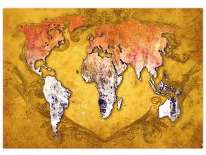 Obraz mapy sveta (Obraz 60x40cm)
