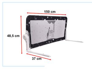 IKO Bezpečnostná zábrana na posteľ 150cm - čierna
