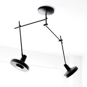 Stropné Lampa GRUPA, Arigato, stmievateľné, Čierna, Pracovňa, Kov