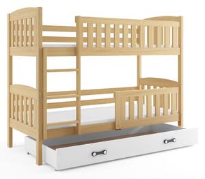 HRUŠKA Poschodová posteľ KUBO 200x90 | borovica - biela