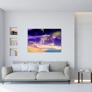 Abstraktný obraz hôr (Obraz 60x40cm)