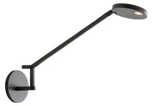 Nástenné Svietidlo Artemide, Demetra Micro, stmievateľné, Čierna, Pracovňa, Kov, Dizajnový