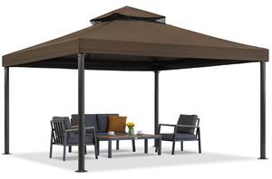 Hnedý záhradný pavilón Valencia 4x4 m Garden Point