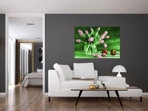 Tulipány vo váze, obraz na stenu (Obraz 60x40cm)