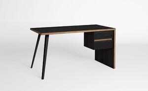 MUZZA Pracovný stôl ori 136 x 75 cm čierny