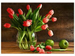 Obraz tulipánov vo váze (Obraz 60x40cm)