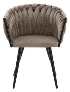 Velúrová stolička LIANA sivá