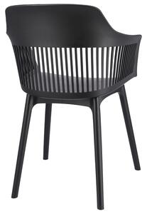 Dekorstudio Plastová záhradná stolička CORNIDO čierna