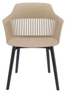 Dekorstudio Plastová záhradná stolička CORNIDO béžovo-čierna