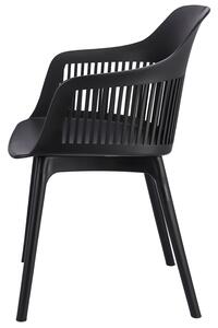 Dekorstudio Plastová záhradná stolička CORNIDO čierna