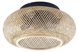 Stropné Lampa Lucande, Cordie, stmievateľné, Drevo, Obývacia izba, Bambus, Rustikálny
