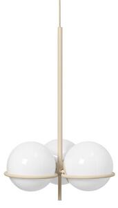 Lustre ferm LIVING, Era, stmievateľné, Béžová, Obývacia izba, Sklo, Dizajnový