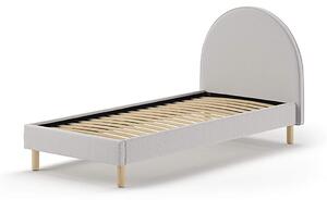 MUZZA Detská posteľ loony 90 x 200 cm sivá