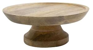 Prírodný drevený podnos na tortu na nohe Wood Cake - Ø 25*10 cm - Mars & More