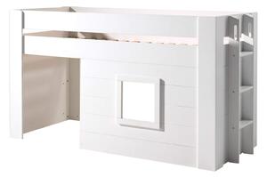 MUZZA Detská posteľ s domčekom hanno 90 x 200 cm biela