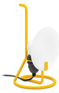 Stolové Lampa Stilnovo, Bugia, Žltá, Obývacia izba, Kov, Dizajnový