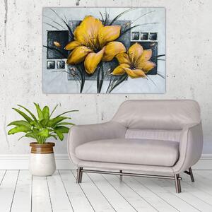 Obraz žlté kvety (Obraz 60x40cm)