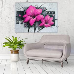 Obraz ružové kvety (Obraz 60x40cm)
