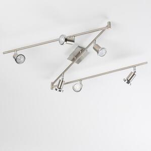 LED Bodové svietidlo 6xGU10/5W/230V matný chróm