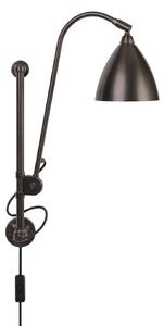 Nástenné svetlo Bestlite BL5, Ø 16 cm, čierna/mosadz