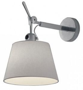 Nástenné Svietidlo Artemide, stmievateľné, Sivá, Obývacia izba, Tkanina / Textil