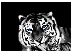 Obraz tigra s mláďaťom (Obraz 60x40cm)