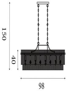 Searchlight 11400-8GO - Luster na reťazi LARA 8xE14/60W/230V