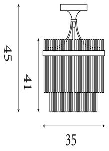 Searchlight 11300-3GO - Prisadený luster LARA 3xE14/60W/230V