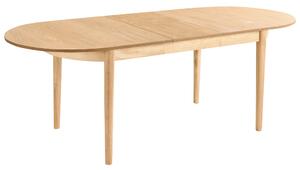 Rozkladací jedálenský stôl svetlohnedý svetlý jaseň MDF vrchná časť 180/220 x 90 cm drevené nohy moderný štýl kuchyňa jedáleň
