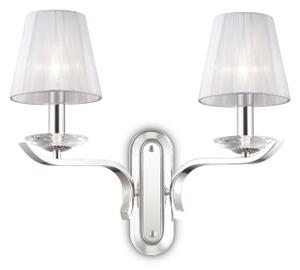Ideal Lux - Krištáľové nástenné svietidlo PEGASO 2xE14/28W/230V lesklý chróm