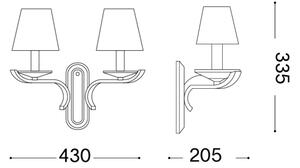 Ideal Lux - Krištáľové nástenné svietidlo PEGASO 2xE14/28W/230V lesklý chróm