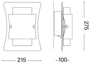 Ideal Lux - Nástenné svietidlo TRIPLO 1xE27/60W/230V priehľadné