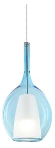 Ideal Lux - Závesný luster na lanku KALIQUE 1xE27/42W/230V pr. 18 cm dymová modrá