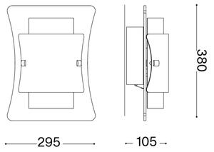 Ideal Lux - Nástenné svietidlo TRIPLO 2xE27/60W/230V číre