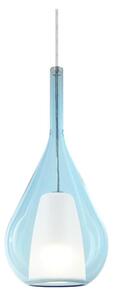 Ideal Lux - Závesné svietidlo na lankách KALIQUE 1xE27/42W/230V pr. 18 cm dymová modrá
