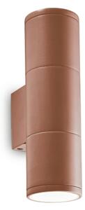 Ideal Lux - Vonkajšie nástenné svietidlo GUN 1xGU10/35W/230V 21 cm IP44 hnedé