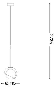 Ideal Lux - LED luster na lanku BLOOM 1xG9/3W/230V priemer 11,5 cm čierna