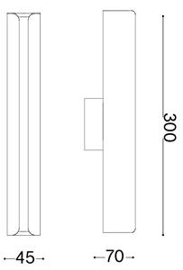 Ideal Lux - LED Nástenné svietidlo DORICA LED/8,5W/230V mosadz