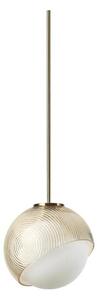 Ideal Lux - Závesný luster na lanku BLOOM 1xE27/42W/230V pr. 17 cm zlatá/dymová béžová