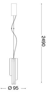 Ideal Lux - LED stmievateľný luster na lanku DORICA 3xLED/9W/230V CRI 90 pr. 9,5 cm biela
