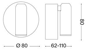 Ideal Lux - nabíjateľné stmievateľné nástenné bodové LED svietidlo BEAN LED/3W/5V CRI95 mosadz
