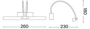 Ideal Lux - LED obrazové svietidlo BOW LED/3,5W/230V CRI 90 26 cm mosadz