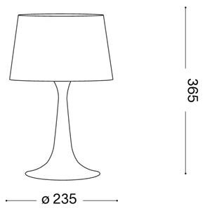 Ideal Lux - Stolná lampa LONDON 1xE27/60W/230V čierna