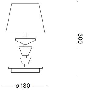 Ideal Lux - Krištáľová stolná lampa PEGASO 1xE14/28W/230V zlatá