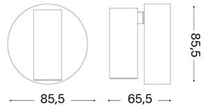 Ideal Lux - LED stmievateľné nástenné bodové svietidlo ELF LED/3W/230V CRI 95, biela