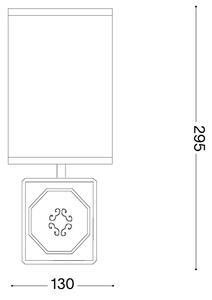 Ideal Lux - Stolová lampa KALI 1xE14/40W/230V biela/sivá